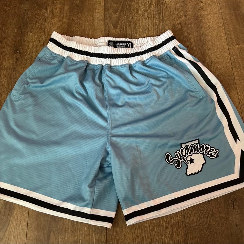 Indiana State away basketball Light Blue Men's Shorts